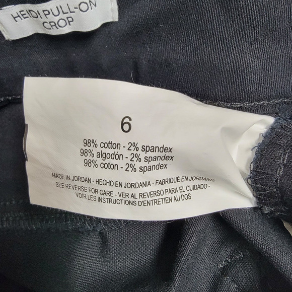 Nine West Heidi Pull-On Crop Jeans Pants Black Women's Size 6 - Picture 5 of 8